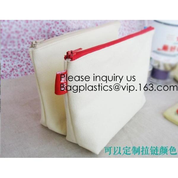 Promotional canvas hand carry makeup bag cosmetic organizer,natural canvas Makeup Bag Cotton Cosmetic Bag, bagease