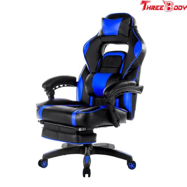PU Leather Executive Racing Office Chair Ergonomic Headrest High Density Foam Seat