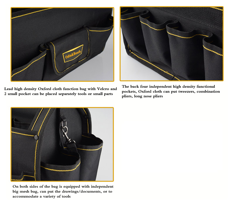 Heavy Duty Rolling Rugged Holding Backpack Porter Cable Tote Tool Bag for Electrician