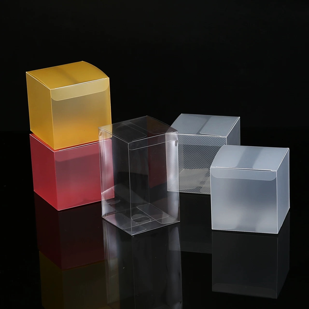Transparent PET Box Folding Plastic Box for Cosmetic Product Gift Packaging