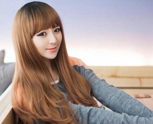 Fancy Long Healthy Hair Wig Light Brown