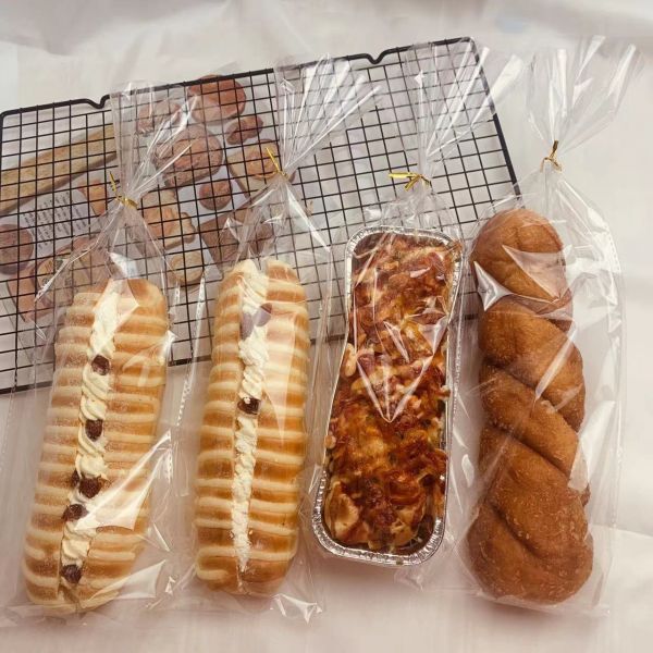 Customizable Plastic Long Loaf Bread Bags For Food Packaging