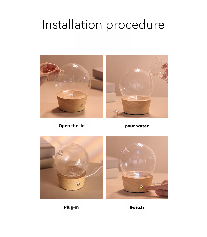 USB Rechargeable Vintage Aroma Diffuser Real Wood Essential Oil Diffuser OEM Size