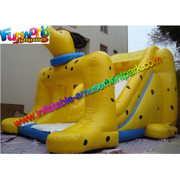 Diapositiva divertida del perro del amarillo seco inflable a prueba de agua de la diapositiva para los niños
