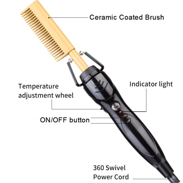 pente quente elétrico ultraleve do cabelo 50/60Hz, Straightener cerâmico durável do cabelo do pente