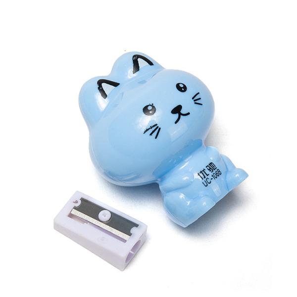 Decal Cat Animal Shaped Pencil Sharpener Single Hole