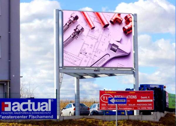 Outdoor P10mm Fixed Installation 800x1200mm Waterproof aluminum Cabinet LED Display For Outside Street Led Display