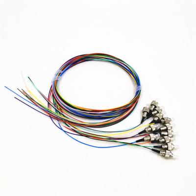 12 Core Single Mode Fiber Pigtails For FTTH FTTB FTTX Network PVC / LSZH Jacket