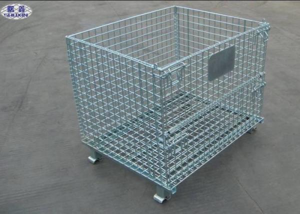 Metal o retorno/armazenamento/a reciclagem das gaiolas da pálete do fio de aço para bens