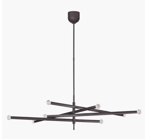 Rousseau Grande Huit Lumière Articuleuse Lustre Personnalisable Lumière Parfaite pour les espaces intérieurs