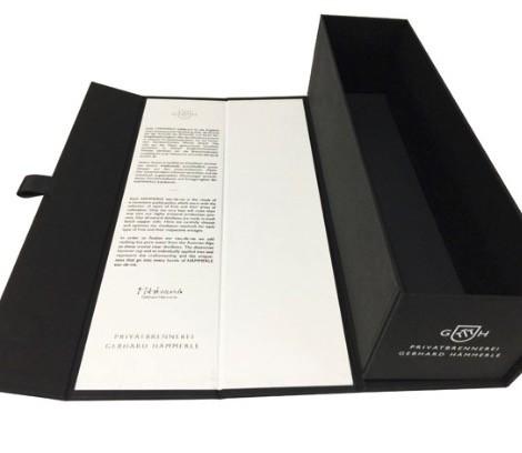 Cardboard beverage wine gift carrier box for wine bottles Custom Black Gift Paper Folding Packaging Wine Box