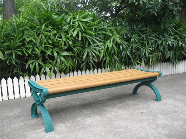 Antique Garden Furniture Wooden Bench With Sandblasting Zinc Spraying Finish