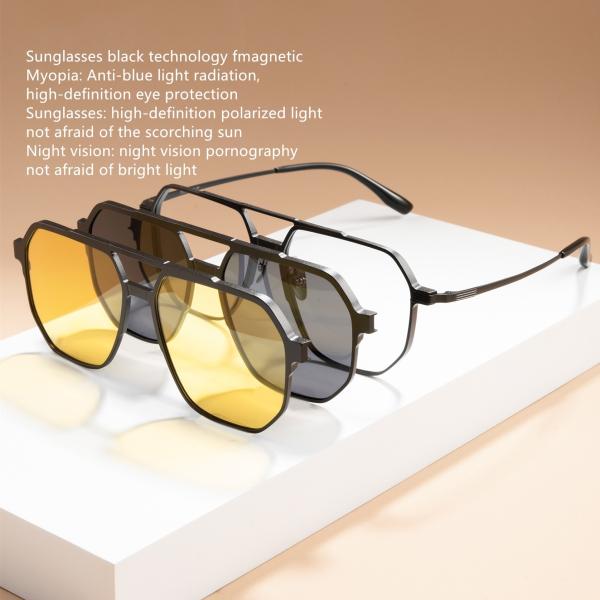 Высококачественный чистый титановый алюминиевый магнитный зажим на очках