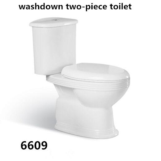 Bathroom Floor Mounted S-trap 220mm Roughing-in Washdown Two-piece Toilet