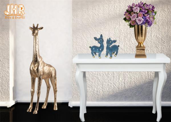 Gold Leafed Fiberglass Table Vases Homewares Decorative Items Trumpet Floor Vases