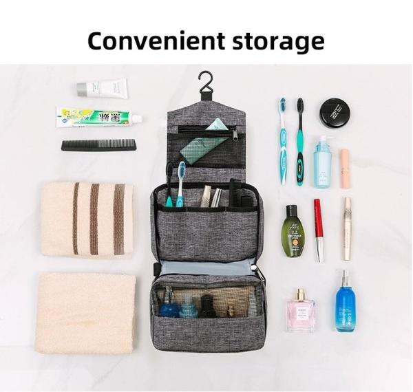 High Capacity Toiletries Organizer Storage Cosmetic Cases Travel Waterproof Portable Women Makeup Hanging Toiletry
