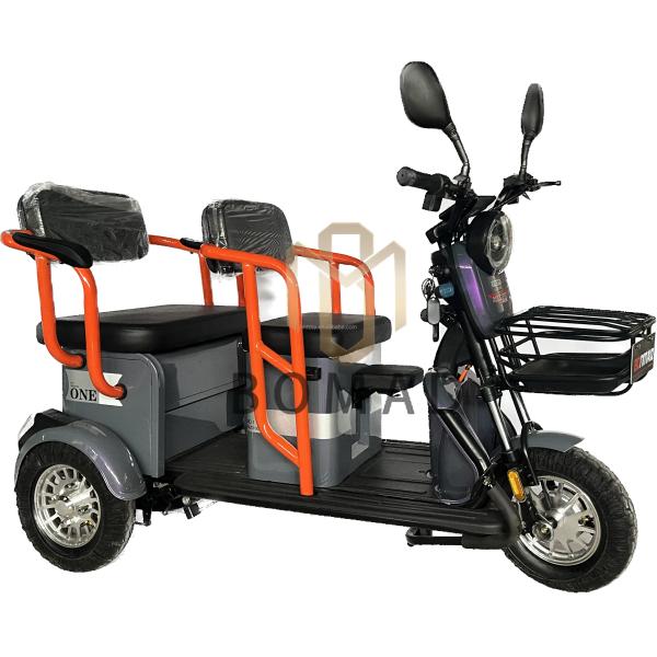 2024 Electric Tricycle Motorcycle Bike Three Wheel 3 Wheel with Range per Power 60 km Voltage 48V