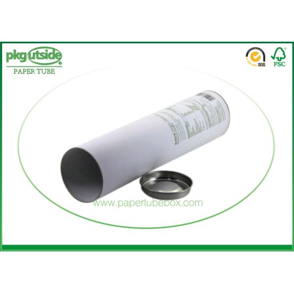 Metal Cap Wine Gift Tube Round Paper Mailing Postal Tubes Eco - Friendly