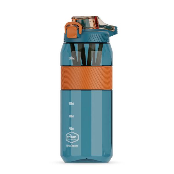 FDA Approved 64oz Clear Tritan Plastic Sport Bottles With Handle