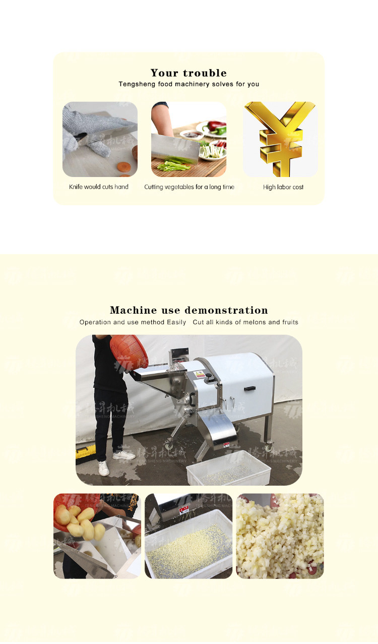 Dicing плода и дыни плода машины фрукта и овоща 1000KG/H большой dicing и машины плода dicing коммерчески