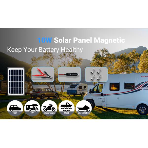 10 Вт 12 В магнитное солнечное зарядное устройство для батарей