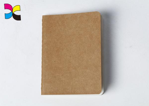 Kraft Paper Cover A5 / A6 Brochure Printing Service With Sewing Binding