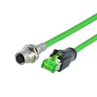 M12 impermeável fêmea masculino Rj45 ao conector A B D X codificou CMX exterior avaliado