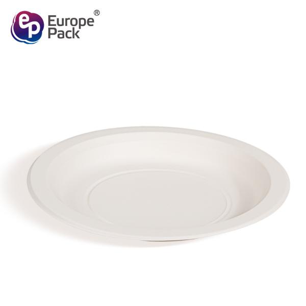 Hot sale biodegradable round starch plastic 6' bulk plastic plates for food