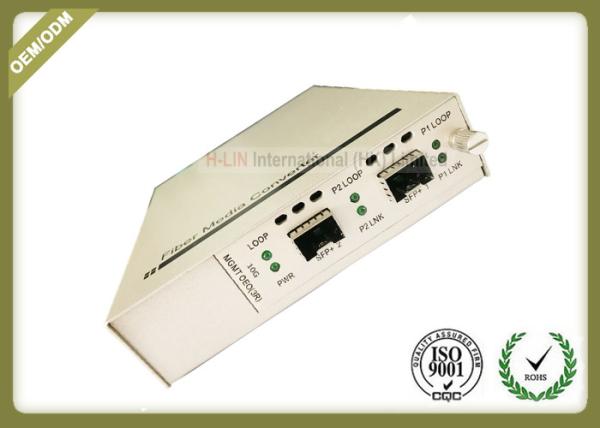 Two SFP + Ports Optical Media Converter Support In - Band Management