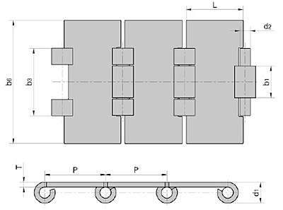 High Strength Standard Roller Chain Stainless Steel Flat Top Chain