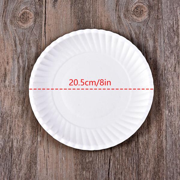 O círculo biodegradável Microwavable chapeia placas de papel descartáveis para o fast food do partido