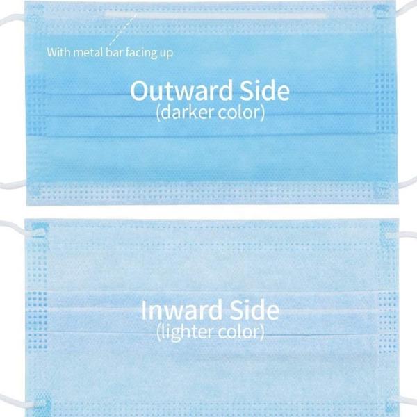 Filter Disposable Respirator Mask 3 Ply Non Woven Fabric Gauze Kid Use