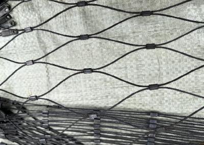3.0mm Black Aviary Mesh Netting , Flexible Stainless Steel Cable Mesh Anti Corrosive