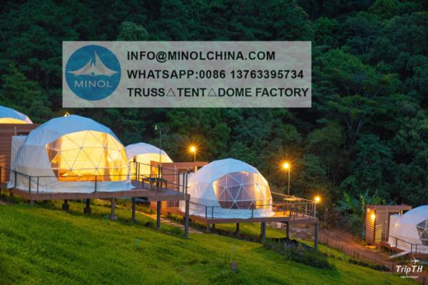 5m 6m Luxury Resort Camping Hotel Tent Clear Roof Dome Party Tent
