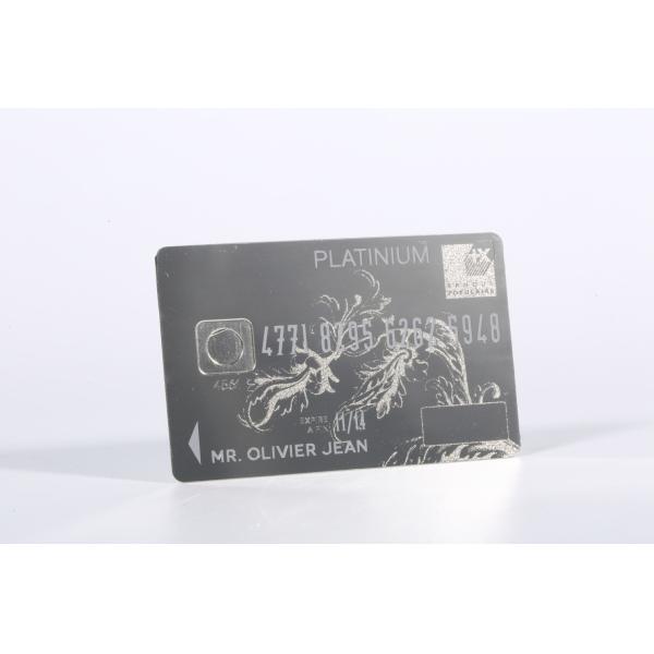 Reverse Etching Embossing SS Metal Business Cards Mirror Effect