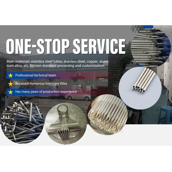 316l Stainless Steel Capillary Variable Diameter Head Expansion And Contraction Sandblasting Marking