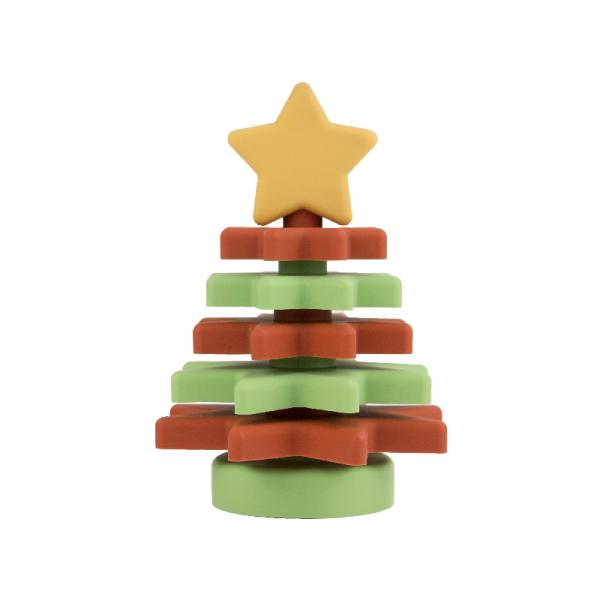 Christmas Silicone Star Stacker BPA Free Eco Friendly For Child Education