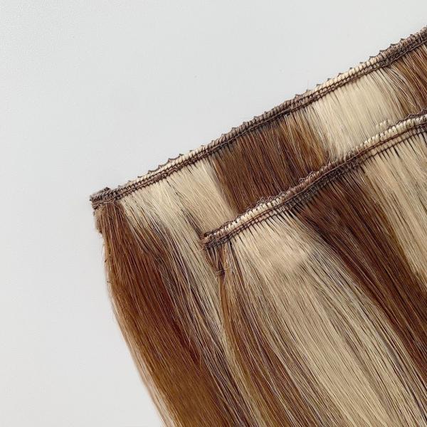 100g/PC 20 Inch Highest Grade 13A Double Drawn Clip in Hair Extension for White Women