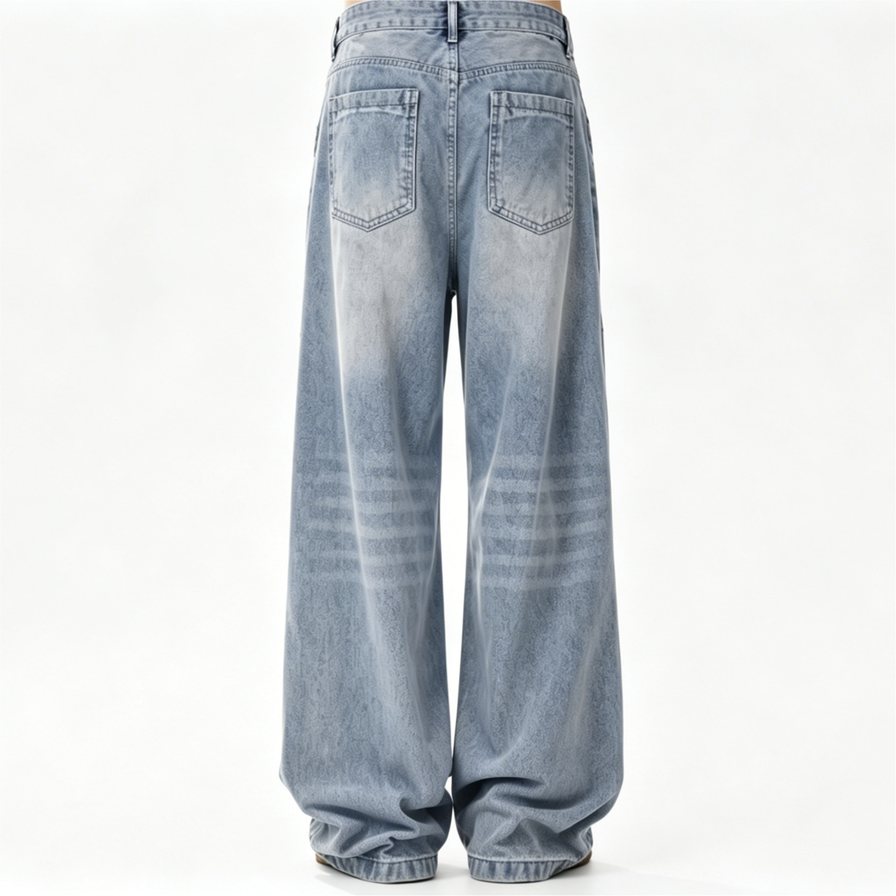 Light Wash Men's Jeans Straight Baggy Light Wash Jeans Wide Leg