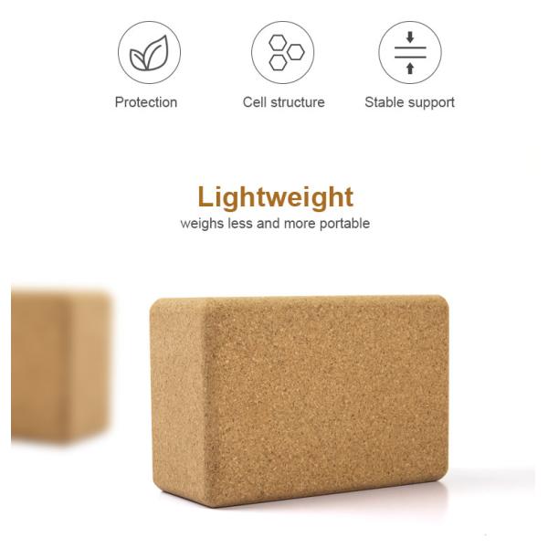 Custom Logo Recyclable Wholesale Solid Natural Cork Yoga Block For Indoor Yoga Exercise