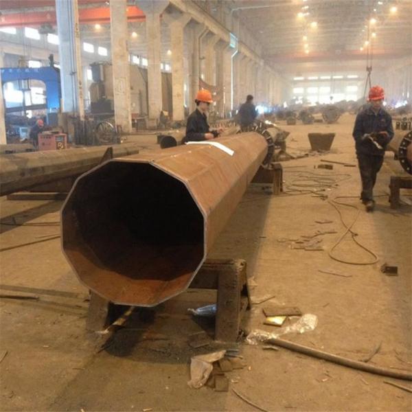 corrente elétrica cônica tubular de aço galvanizada polo de serviço público de aço de Polo do mergulho quente de 40ft