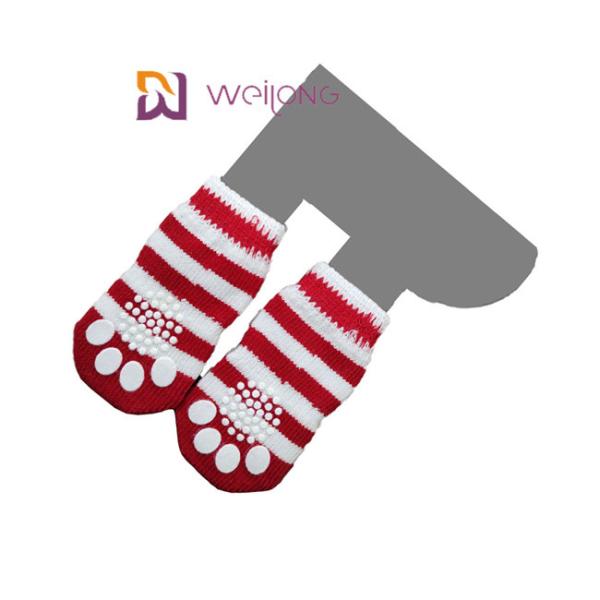 Носки любимца хлопка управлением тракции изготовленные на заказ для противоскользительного собак крытое вяжут носки