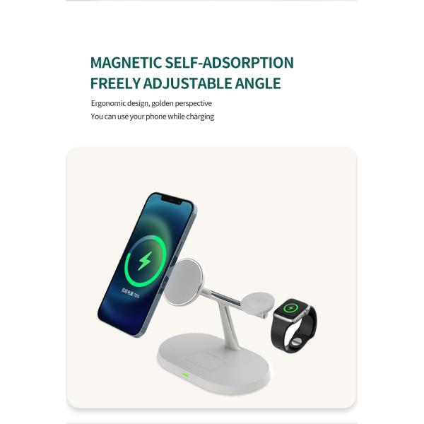 Multifunctional Quick Charge Wireless Charger , Magsafing 15 Watt Wireless Charger