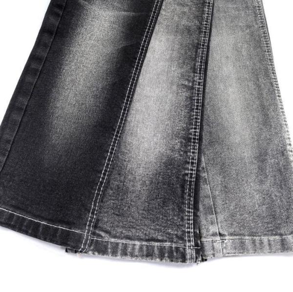 70% Cotton 28% Polyester 2% Spandex Heavy Weight Black Twill Denim Fabric 11.2oz For Apparel-Skirts Durable