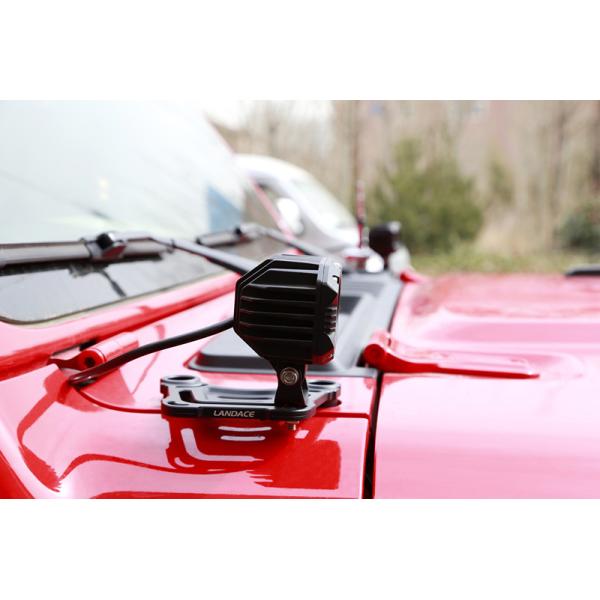 Aluminum Alloy Black LED Driving Light Bracket A Pillar Mounting Bracket For Jeep Wrangler JL JK
