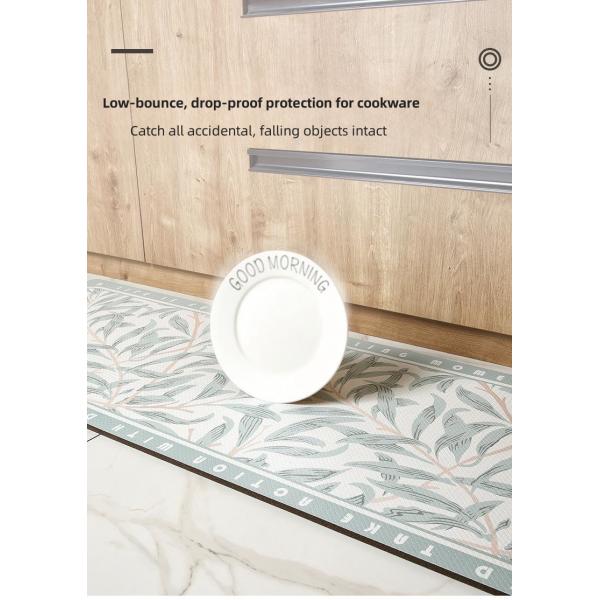 Нескользящий кухонный коврик с подушкой и стираемым диатомным ковриком для комфорта на полу