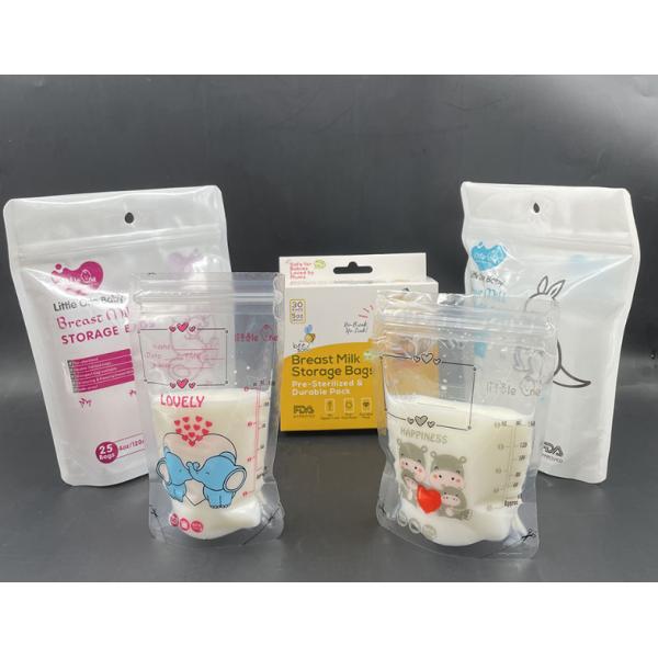 Pre простерилизованное замерзая хранение грудного молока 8oz кладет двойную загерметизированную молнию в мешки