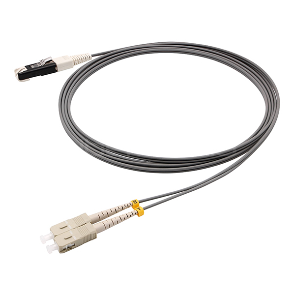 VF45 до SC UPC Кабель оптического волокна Duplex 62.5/125 OM1 Multimode LSZH 2,0 мм Серый