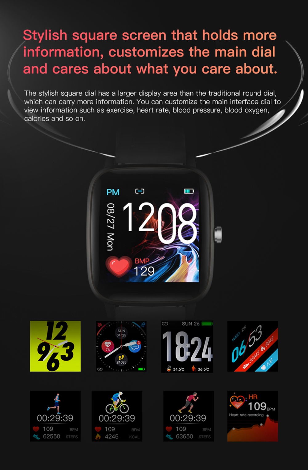 Различные выборы цветов Smartwatch 1,4 дюймов с уведомлениями BT 5,0 телефона