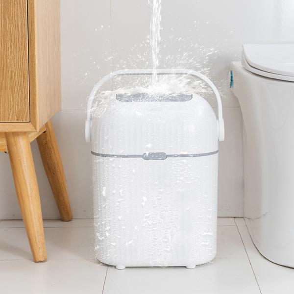 Shake Lid Odor-Proof Garbage Can Household Toilet Plastic Seal Handle Diaper Storage Pail Diaper Pail